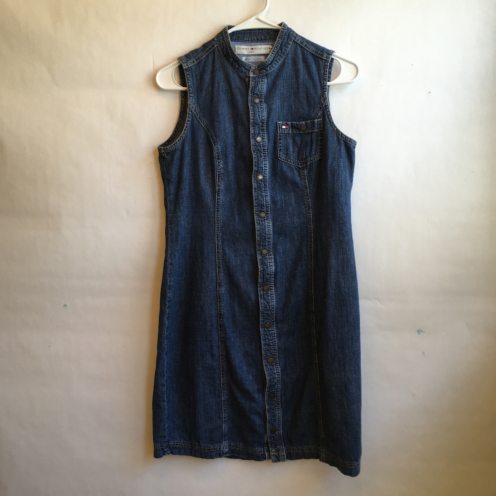VINTAGE TOMMY HILFIGER SNAP FRONT JEANS DRESS